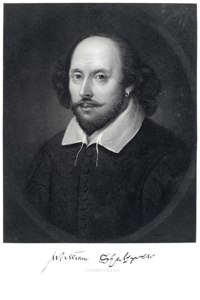 Amazon.com: William Shakespeare Poster Engraving Portrait 1870